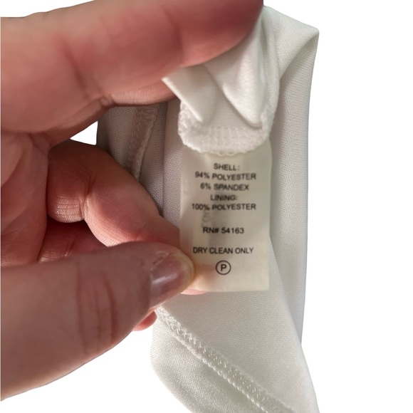 Calvin Klein floral bell-sleeve sheath dress white blue floral pattern - Picture 6 of 12